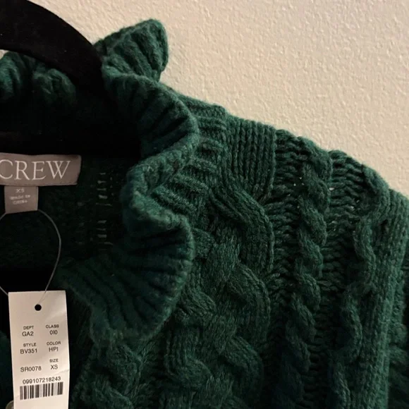 J. Crew Dark Green Cable Knit Cardigan - Picture 5 of 5